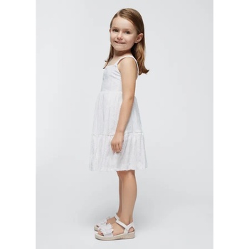 Image 1 of Mayoral Фина рокля с перфорации в бяло за мини момиче Mayoral