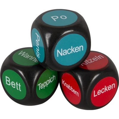 Sex kostky německy 3ks