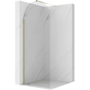 Mexen Kioto-Q Душ стена Walk-in 90 x 200 см, прозрачна 8 мм, златна - 800-090-101-50-00-Q (800-090-101-50-00-Q)