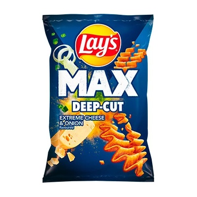 Lays MAX Deep-Cut Cheese & Onion 24 x 120 g
