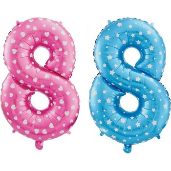 balonek ve tvaru číslice 8 mix barev