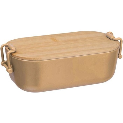 Obedár s bambusovým viečkom, 750 ml, hnedá Beige