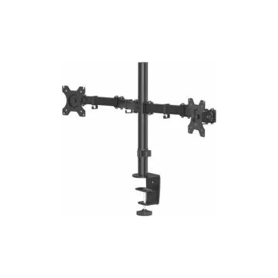 Hama Стойка за 2 монитора за бюро HAMA Регулируема, 13 - 32 инча, 8 кг, Swivel/Tilt, Черена, HAMA-118491