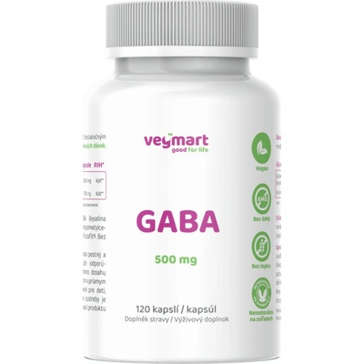 Vegmart GABA 500 mg 120 kapsúl