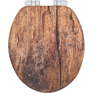 WENKO 25226100-WC седалка RUSTIC 35, 5x42, 5 cm кафява/сребриста (WE0715)