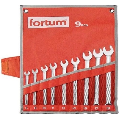 FORTUM 4730202 klíče očkoploché, sada 9ks, 6-19mm