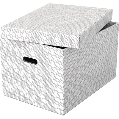 ESSELTE Krabice úložná Esselte - L / bílá / 510 x 355 x 305 mm / s otvory / 3 ks 179217