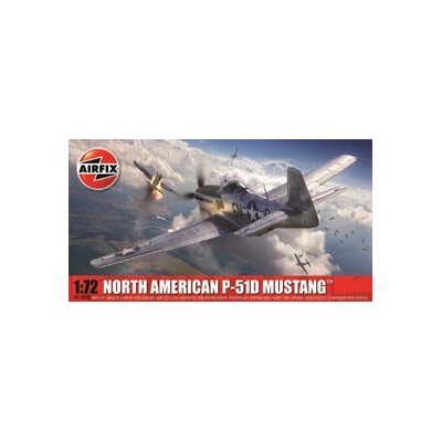 Airfix North American P 51D Mustang Model Set lietadlo 1:72 53 dielov