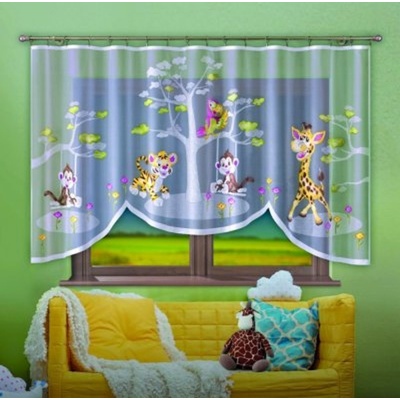 Kusová záclona zvířátka 150x300 cm