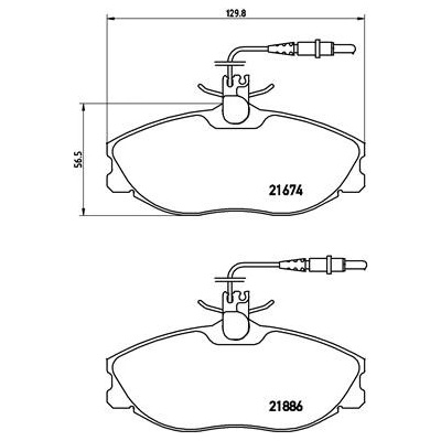 BREMBO Sada brzdových platničiek kotúčovej brzdy P61057