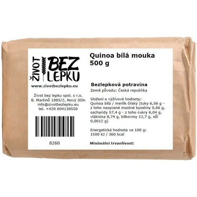Život bez lepku Quinoa bílá mouka 0,5 kg