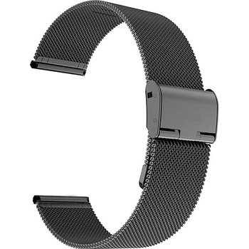 eses Milánský tah celokovový řemínek pro chytré hodinky 20mm černá se zapínáním na sponu 2445591