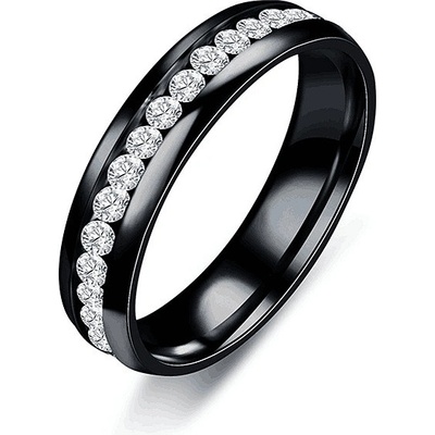 Naky ocelový prsten Valentin Black P3244