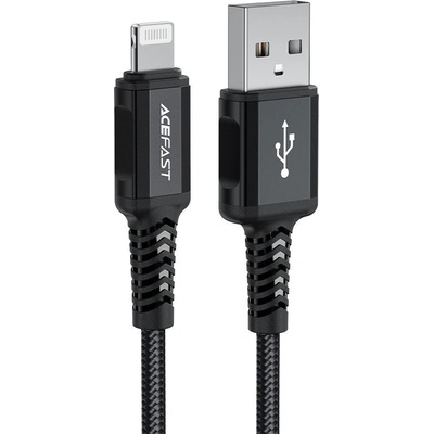 ACEFAST Кабел за зареждане Acefast MFI от USB към Lightning, 1.8m, 2.4А, Черен (C4-02-A-L black)