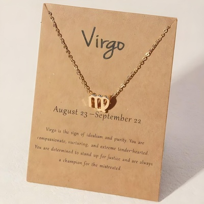 HARAHU Колие Зодия - Златна / Дева kp29822 (29822)