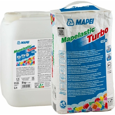 MAPEI Mapelastic Turbo dvojzložková rýchloschnúca elastická hydroizolačná malta 18 kg (zložka A 10 kg + zložka B 8 kg)