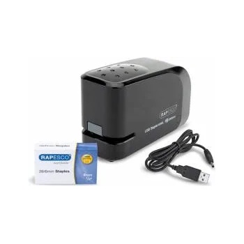 Rapesco Телбод Rapesco 626EL, Електрически, 26/6, За 15 листа, USB, С 1000 телчета, Черен, office1_1055120017