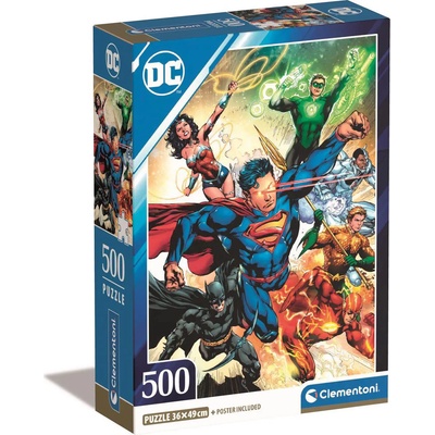 Clementoni - Puzzle Dc Comics: Justice League 500 - 500 piese