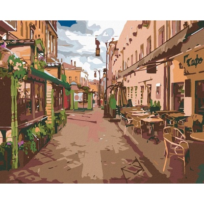 zuty Malování podle čísel Prázdné městečko 50 x 40 cm vypnuté plátno na rám 8596530041290