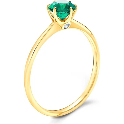 SAVICKI Годежен пръстен The Journey: злато, смарагд