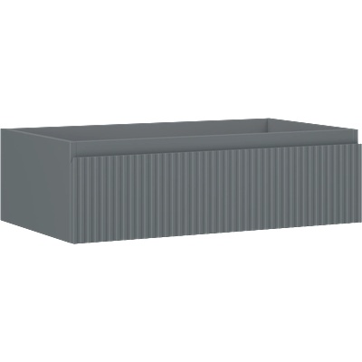 Mexen Rivel шкаф за баня под умивалник 80 см, 1 чекмедже, с релеф, матов графит - 91A20-08023-1-BF66 (91A20-08023-1-BF66)