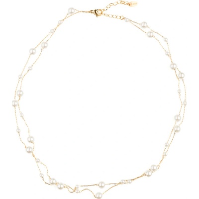 franco bene Dvojitý perličkový náhrdelník pozlacený 2162 – Zbozi.Blesk.cz
