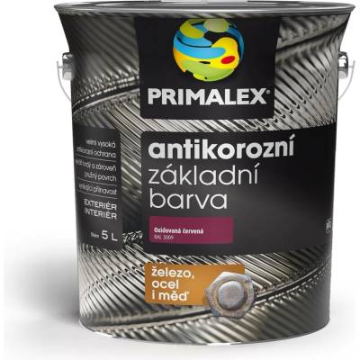 PRIMALEX Antikorozní základní barva na kov 5 l Oxidovaná červená