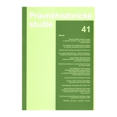 Právněhistorické studie 41