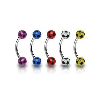 Šperky4U piercing do obočí fotbalový míč OB01083-A