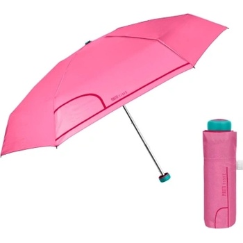 Дамски мини сгъваем неавтоматичен чадър Perletti Time 26414, Розов