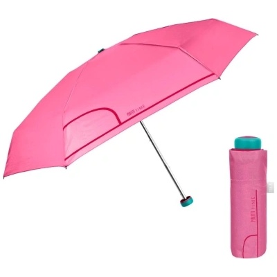 Дамски мини сгъваем неавтоматичен чадър Perletti Time 26414, Розов