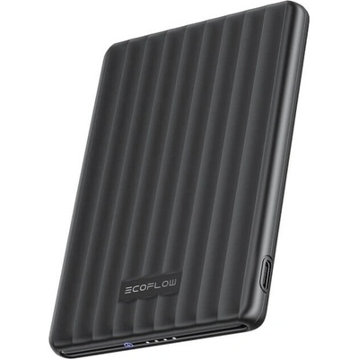 Преносима външна батерия с USB-C порт и безжично зареждане с MagSafe - EcoFlow Rapid Mag Magnetic Wireless Power Bank 5000 mAh (черен)
