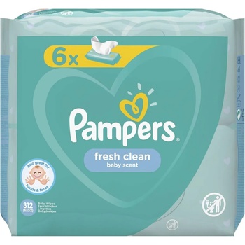 Pampers Мокри кърпички Pampers - Fresh Clean, 6 x 52 броя (1100004152)