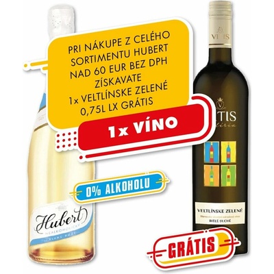 Hubert Nealkoholický Blanc Doux 0% 0,75 l (čistá fľaša)