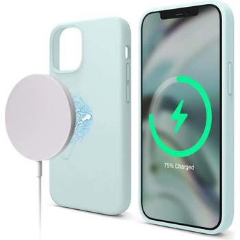 elago MagSafe Soft Silicone Case - силиконов (TPU) калъф с вграден магнитен конектор (MagSafe) за iPhone 12 mini (зелен)