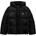 GUESS Късо зимно яке за момиче в черен цвят с лъскав плат Guess