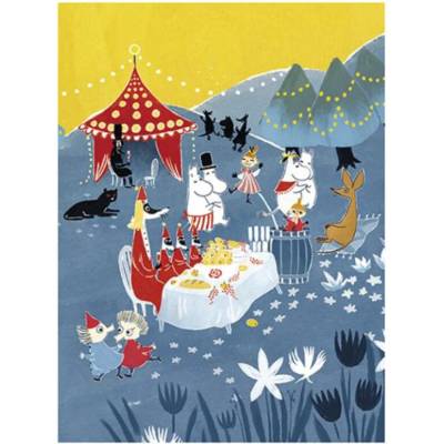 Suomen Korttipiste Plagát Party in Moominvalley 30x40