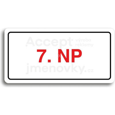 ACCEPT Piktogram 7. NP - bílá tabulka - barevný tisk