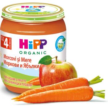 Hipp Био пюре Моркови с ябълки 4м+ 125г