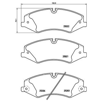 BREMBO Sada brzdových platničiek kotúčovej brzdy P44022