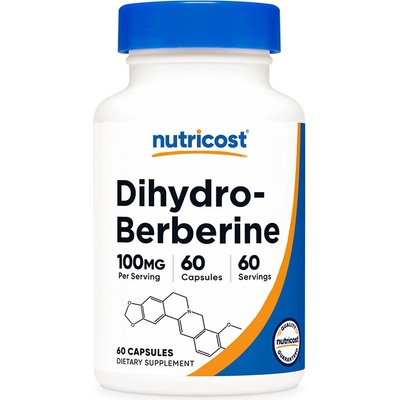Nutricost При диабет и наднормено тегло - Дихидро Берберин (Dihydro-Berberine) GlucoVantage®, 100 mg x 60 капсули (57237 (621201) NC)