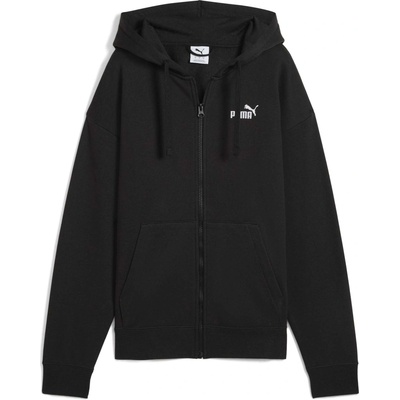 Puma Essentials SMALL NO.1 LOGO COMFORT FZ Hoodie Černá Bílá