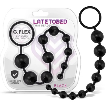 Image 1 of LATETOBED G. Flex Bendable Thai Anal Beads Black