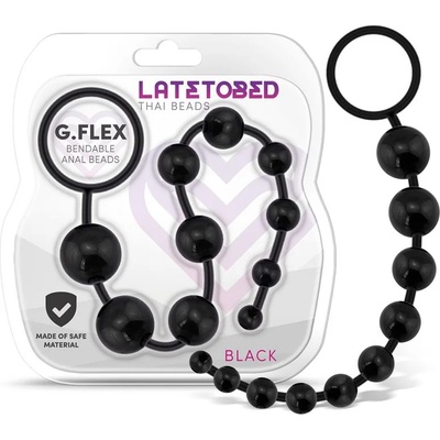LATETOBED G. Flex Bendable Thai Anal Beads Black