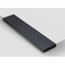 TONE OF STONE Venkovní parapet z přírodního kamene - Žula Nero Assoluto Zimbabwe kartáčované, 10x150x20 mm