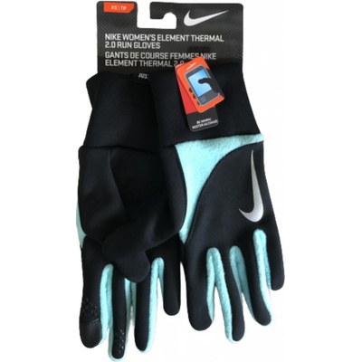 Nike Run Gloves černá tyrkysová