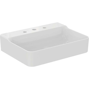 Ideal Standard Conca Ceram - Умивалник за монтаж върху плот 60x45 см, без преливник, с 3 отвора за смесител, бял T382401 (T382401)