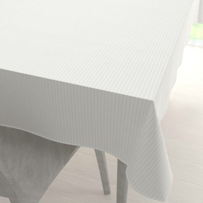 Biante Damaškový ubrus Atlas Gradl DM-012 Bílý tenké proužky 2 mm 100x140 cm