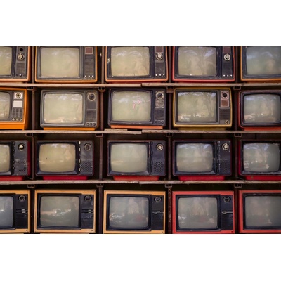 DIMEX ART Флизелинов фототапет стена от стари телевизори 375 x 250 см