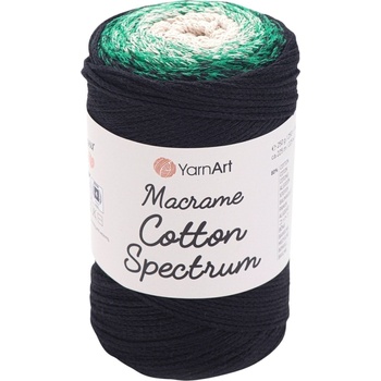 YARNART Macrame Cotton Spectrum 225 m 1315 Black Green юта (Macrame Cotton Spectrum 1315)